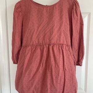 Time and Tru Coral Textured Top